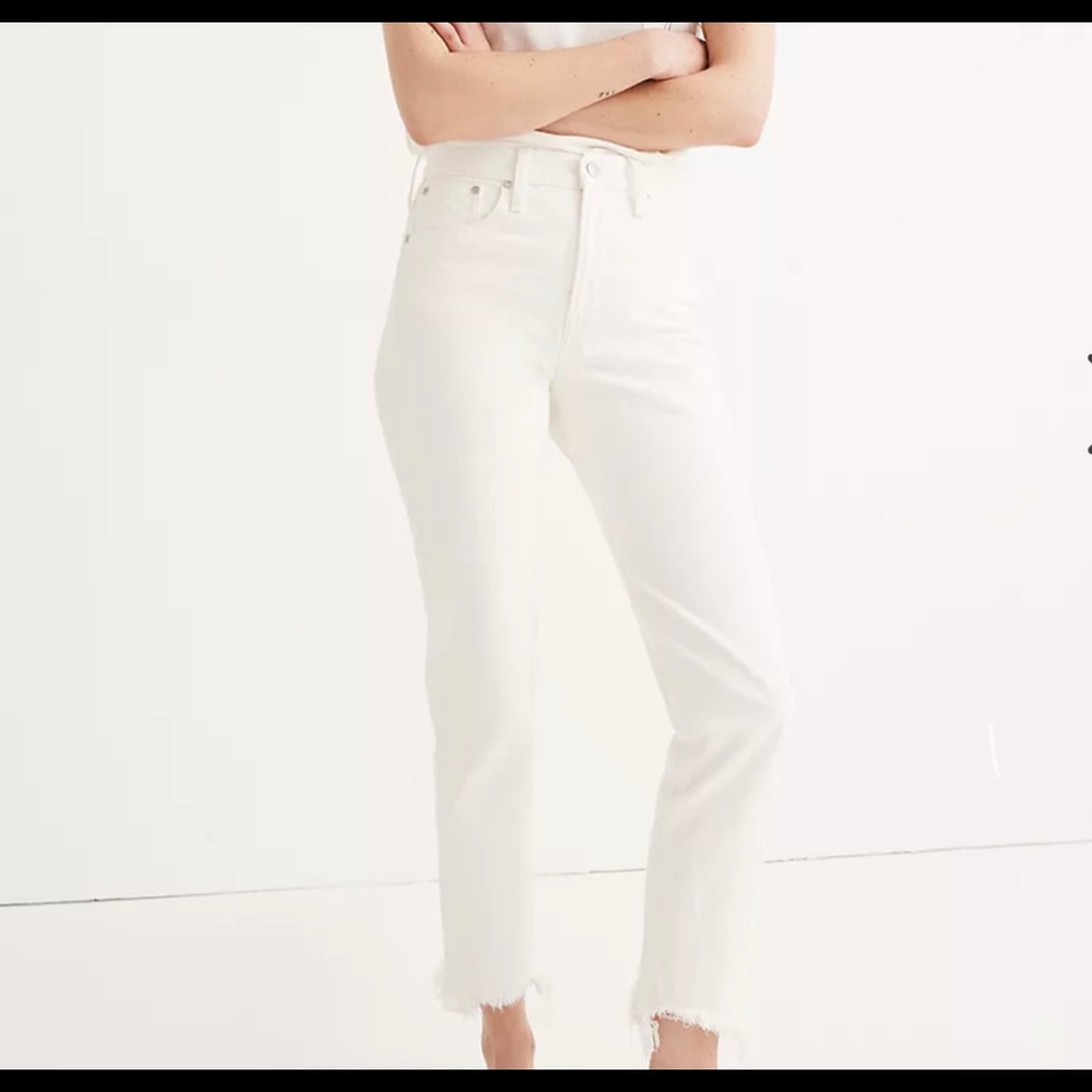 Madewell perfect summer jean in tile white